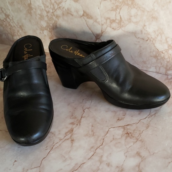 Cole Haan Shoes - Cole Haan black heels mules wedges 7.5